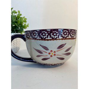 Temp-tations Old World Purple/Large Coffee/Tea Mug/Purple Handle and Rim/ Replac